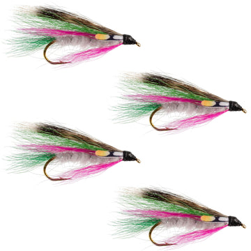 Little Rainbow Trout Classic Streamer Flies - Set of 4 - Hook Size 4 - Hazy Fly Fishing
