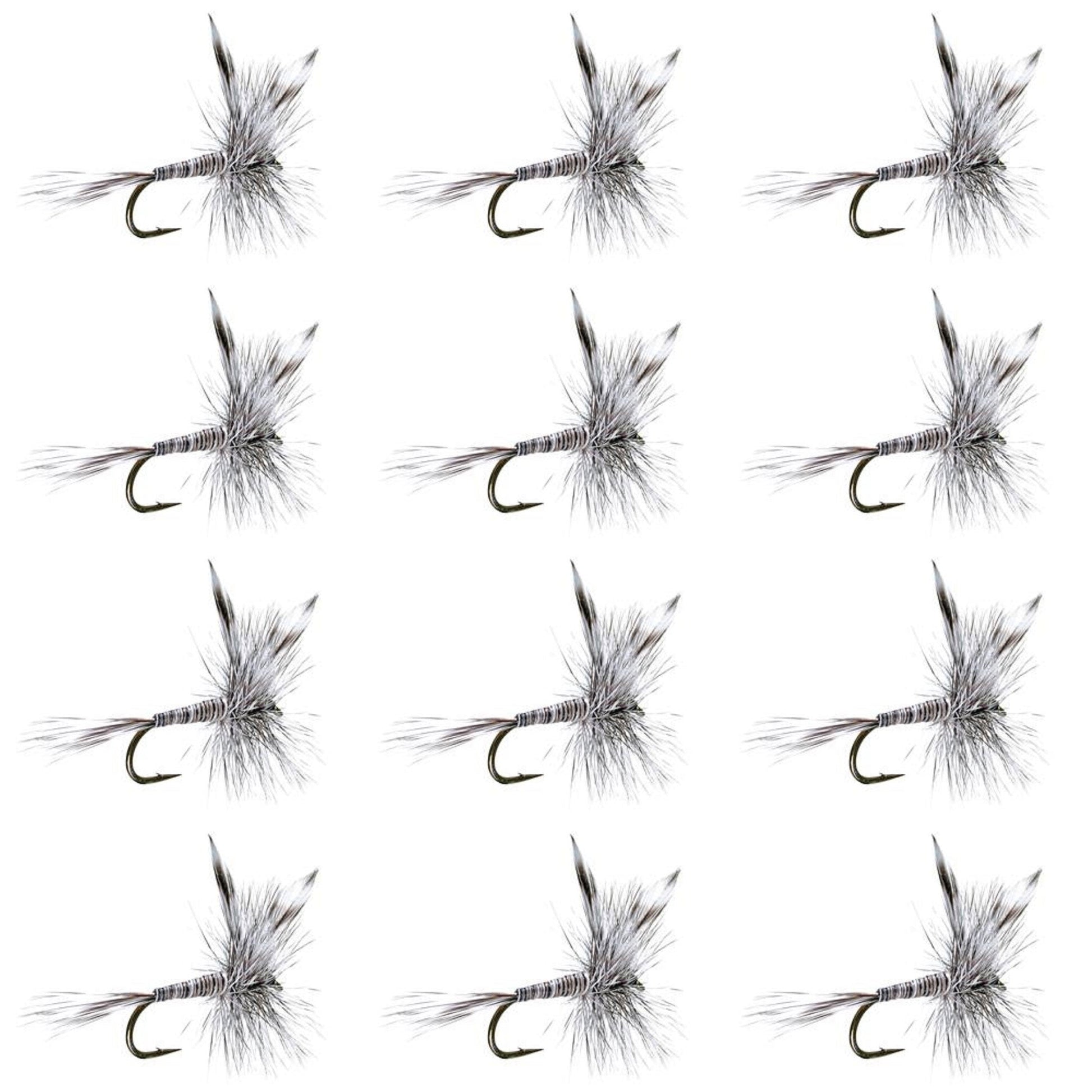 Mosquito Classic Trout Dry Fly Fishing Flies - 1 Dozen Size 16 - Hazy Fly Fishing