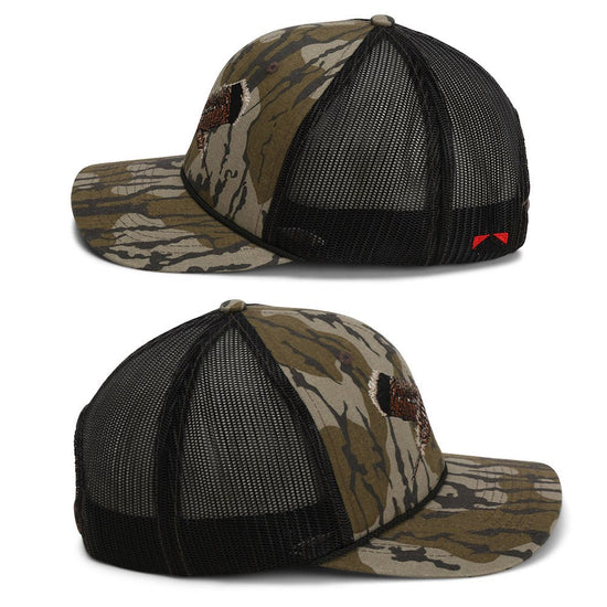 Mossy Oak Bottomland Turkey Feather Meshback Cap - Hazy Fly Fishing