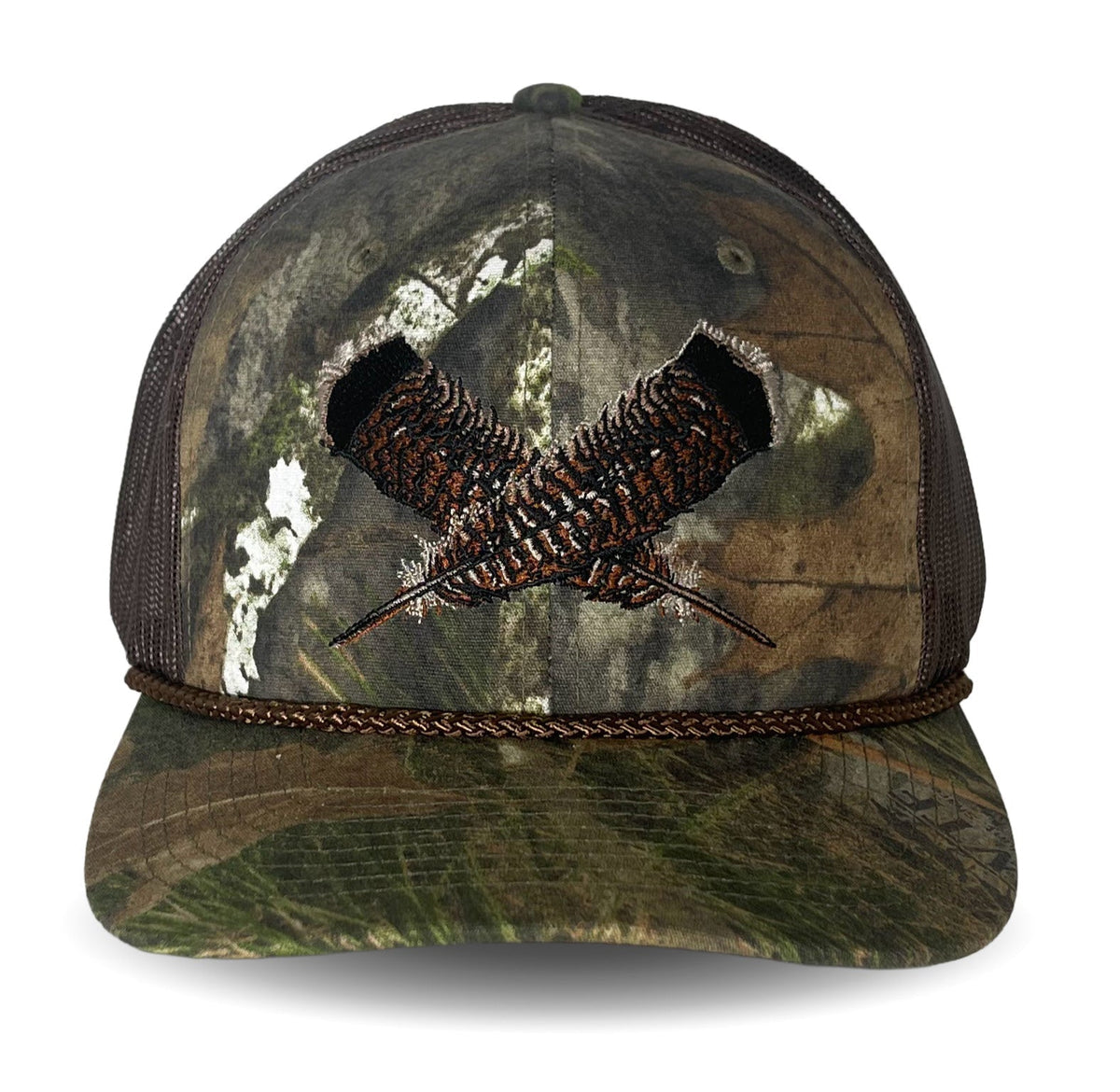 Mossy Oak Bottomland Turkey Feather Meshback Cap - Hazy Fly Fishing