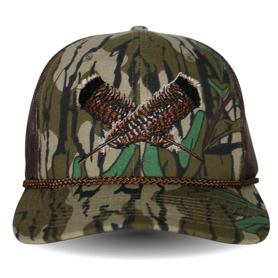 Mossy Oak Bottomland Turkey Feather Meshback Cap - Hazy Fly Fishing
