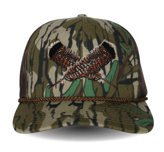 Mossy Oak Bottomland Turkey Feather Meshback Cap - Hazy Fly Fishing