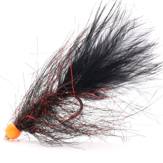 Orange Hot Head Inferno Balanced Leech - Hazy Fly Fishing