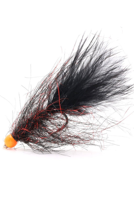 Orange Hot Head Inferno Balanced Leech - Hazy Fly Fishing