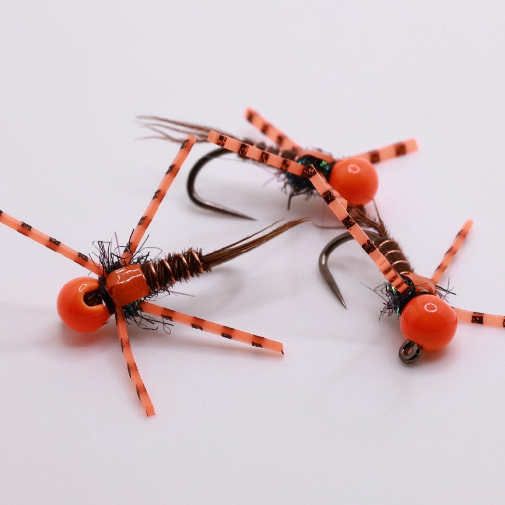 Orange Pheasant Tail w/ Leg - Hazy Fly Fishing