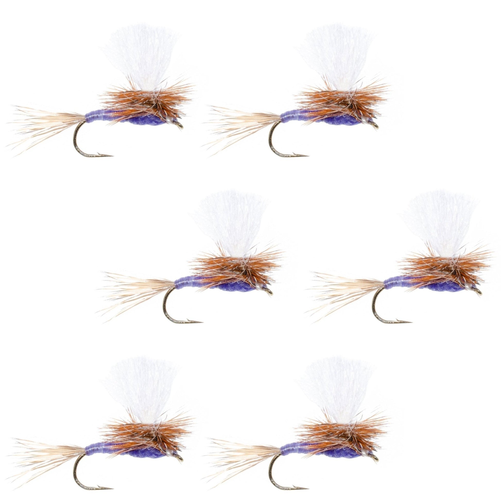 Parachute Purple Haze Dry Fly - 6 Flies Size 16 - Hazy Fly Fishing