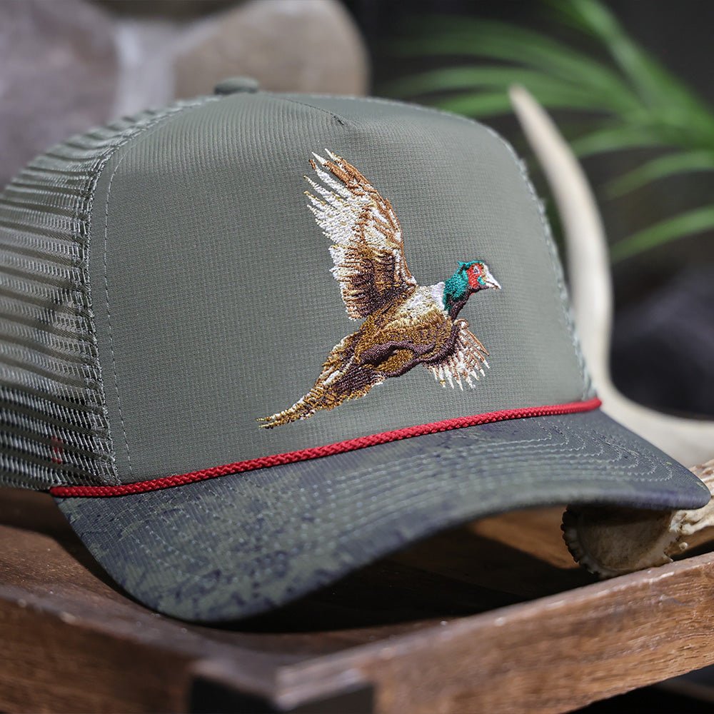 Pheasant Upland 5-Panel Trucker Rope Cap - Hazy Fly Fishing