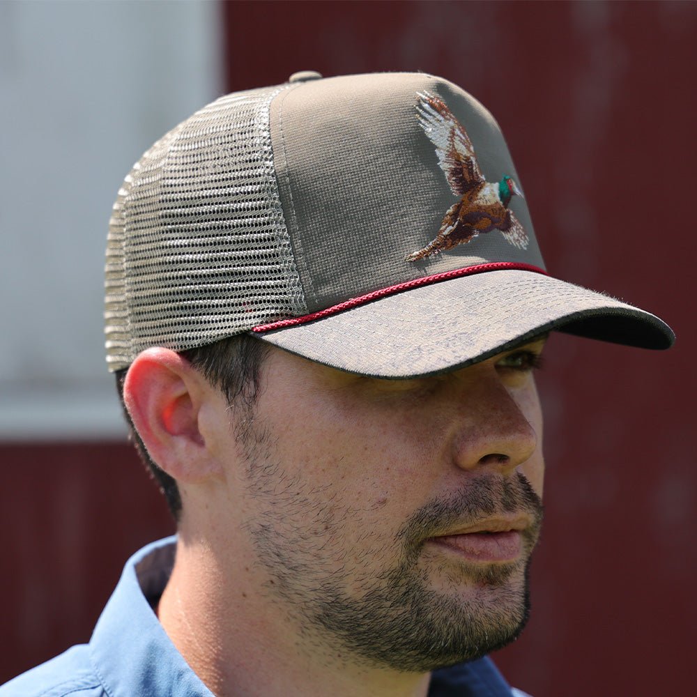 Pheasant Upland 5-Panel Trucker Rope Cap - Hazy Fly Fishing
