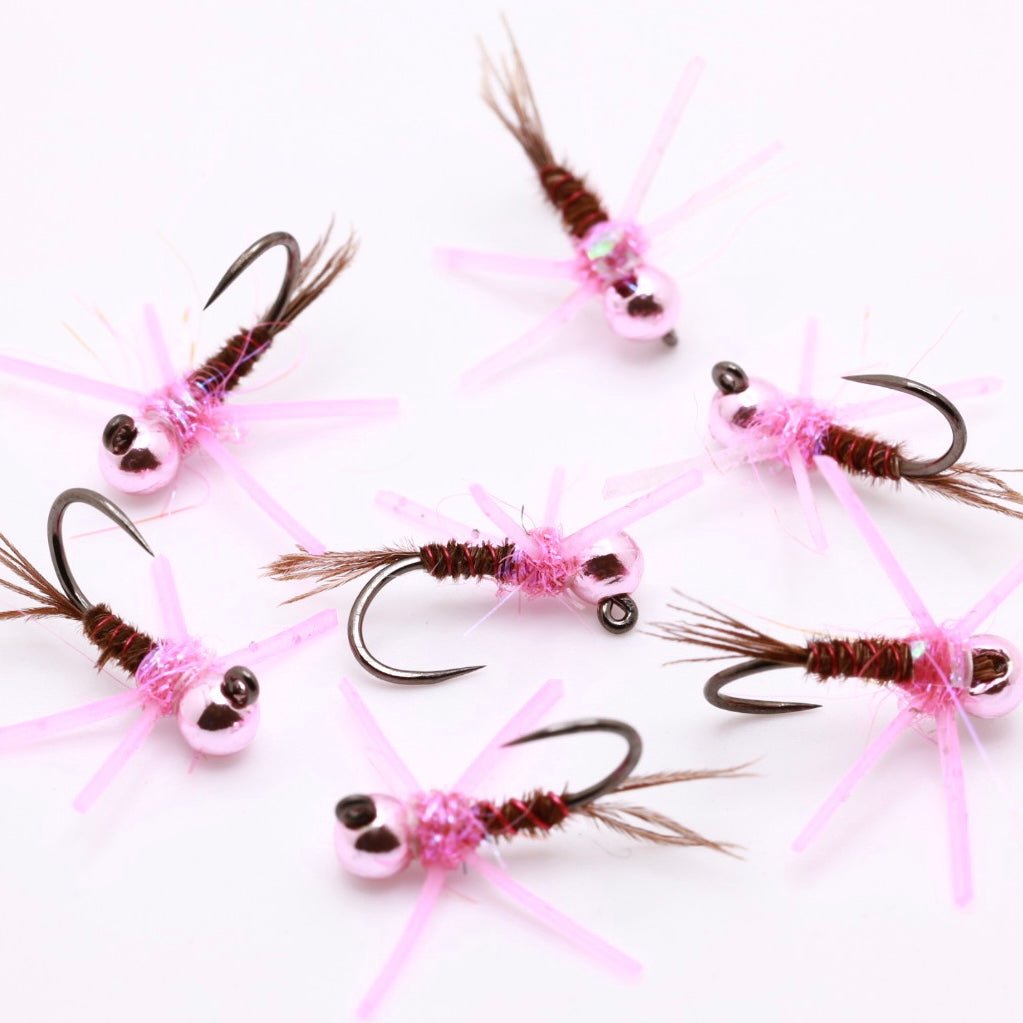 Pink BH Pheasant Tail w/ Legs - Hazy Fly Fishing