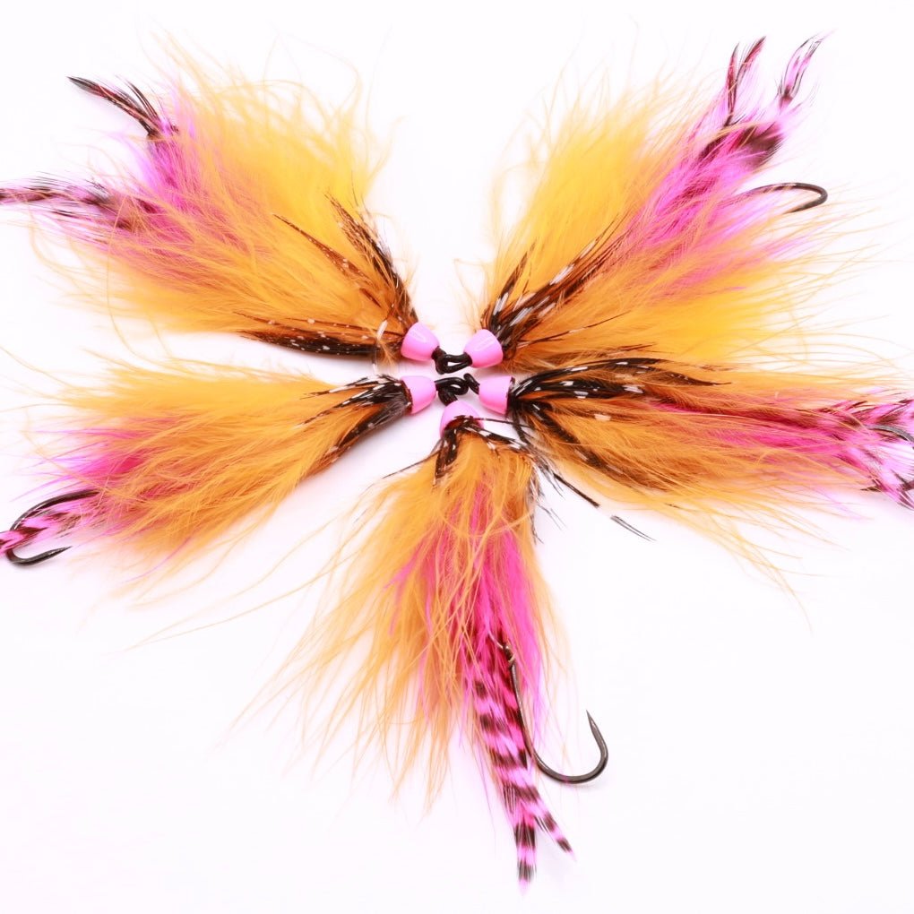 Pink Cone Salmon Fly - Hazy Fly Fishing