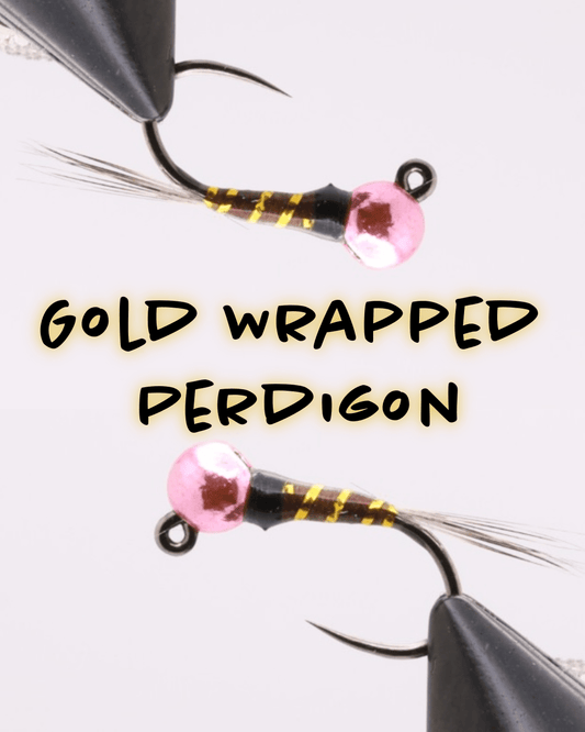 Pink Head Gold Wrapped Perdigon - Hazy Fly Fishing