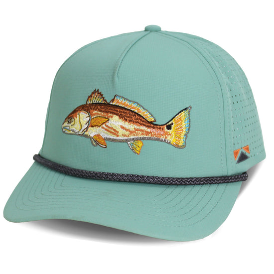 Redfish Perforated Performance Rope Cap - Hazy Fly Fishing