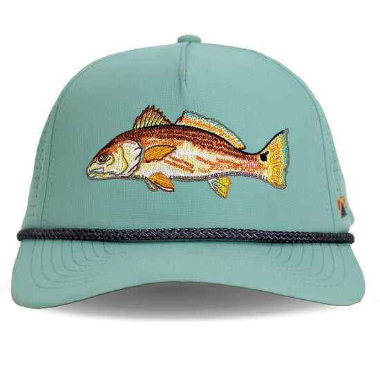 Redfish Perforated Performance Rope Cap - Hazy Fly Fishing