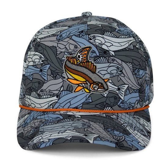 Redfish Stained Glass 5 - Panel Trucker Rope Cap - Hazy Fly Fishing