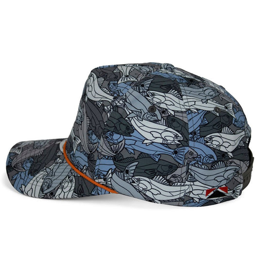 Redfish Stained Glass 5 - Panel Trucker Rope Cap - Hazy Fly Fishing