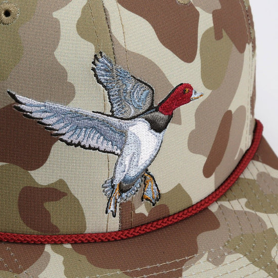 Redhead Duck Hat 6 - Panel Waterfowl Rope Cap - Hazy Fly Fishing