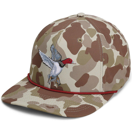 Redhead Duck Hat 6 - Panel Waterfowl Rope Cap - Hazy Fly Fishing