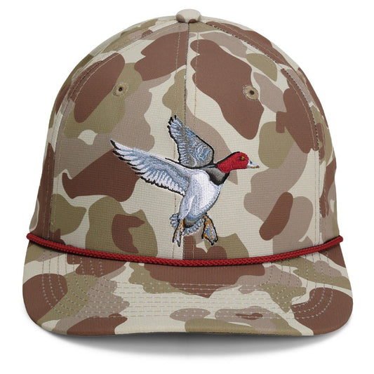 Redhead Duck Hat 6 - Panel Waterfowl Rope Cap - Hazy Fly Fishing