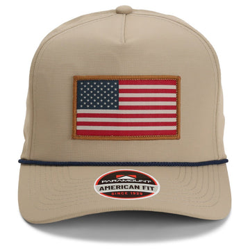 Ridgeline American Flag Trucker Hat Rope Cap - Hazy Fly Fishing