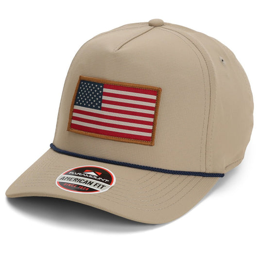 Ridgeline American Flag Trucker Hat Rope Cap - Hazy Fly Fishing