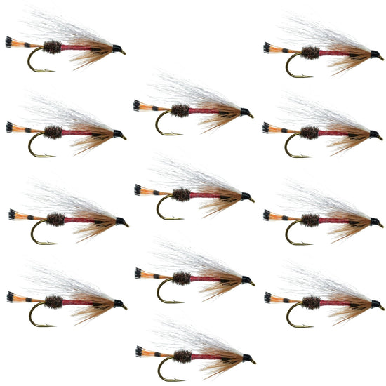 Royal Coachman Bucktail Classic Streamer Flies - Set of 12 - Hook Size 4 - Hazy Fly Fishing