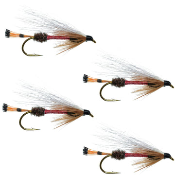 Royal Coachman Bucktail Classic Streamer Flies - Set of 4 - Hook Size 4 - Hazy Fly Fishing