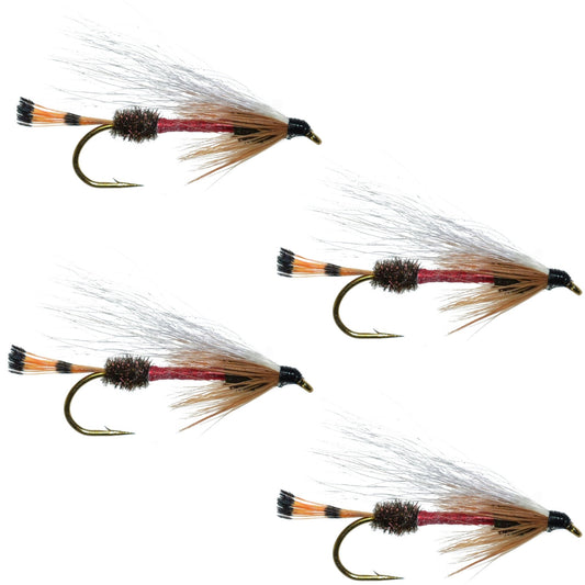 Royal Coachman Bucktail Classic Streamer Flies - Set of 4 - Hook Size 4 - Hazy Fly Fishing