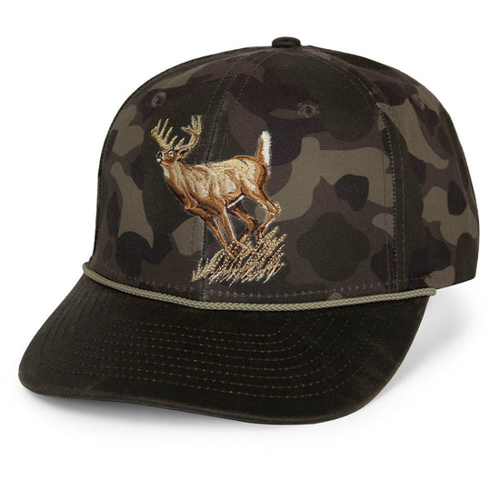 Running Deer 6-Panel Wax Cloth Rope Cap - Hazy Fly Fishing