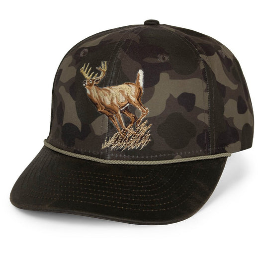 Running Deer 6-Panel Wax Cloth Rope Cap - Hazy Fly Fishing