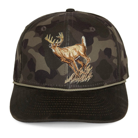 Running Deer 6-Panel Wax Cloth Rope Cap - Hazy Fly Fishing