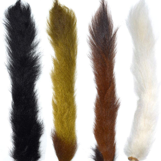 Select Grade Calf Tails - Kiptails - Master Pack - 4 Colors - Natural White Black Brown Olive - Hazy Fly Fishing
