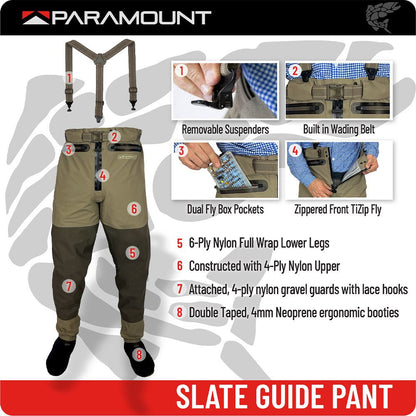 SLATE Zippered Waist High Guide Pant - Hazy Fly Fishing