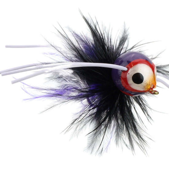 Spherical Body Popper, Size 10 | Purple | Qty. 4 | Wild Water Fly Fishing - Hazy Fly Fishing