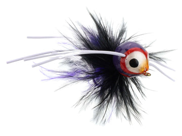 Spherical Body Popper, Size 10 | Purple | Qty. 4 | Wild Water Fly Fishing - Hazy Fly Fishing