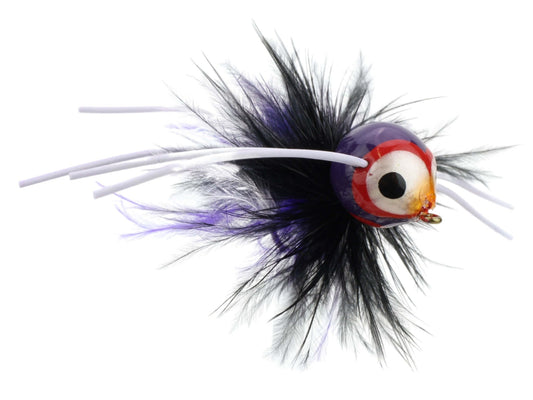 Spherical Body Popper, Size 10 | Purple | Qty. 4 | Wild Water Fly Fishing - Hazy Fly Fishing