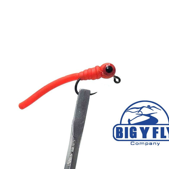 Squirmy Worm Jig (with weighted eyes) - Hazy Fly Fishing