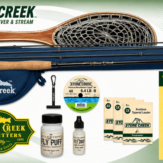 Stone Creek™ Trout Stalker™ Rod/Reel Outfit Starter Kit - Hazy Fly Fishing