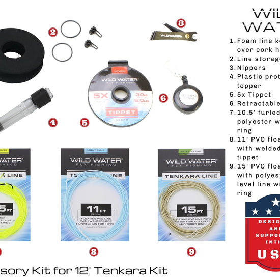 Tenkara Fly Fishing Kit, 12ft Rod | Wild Water Fly Fishing - Hazy Fly Fishing