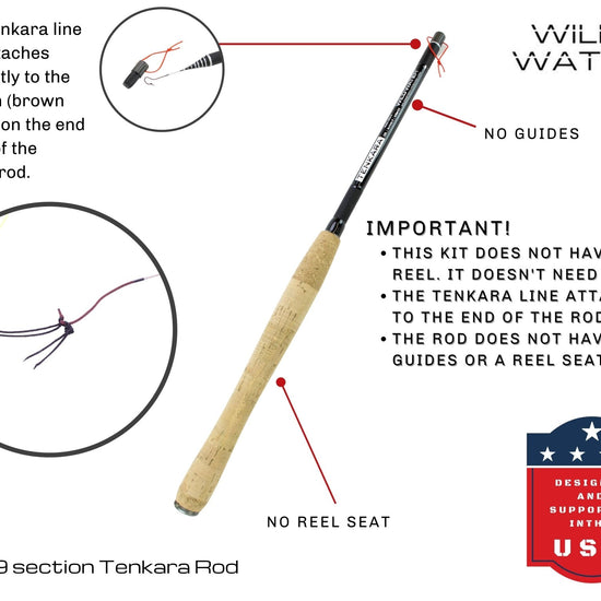 Tenkara Fly Fishing Kit, 12ft Rod | Wild Water Fly Fishing - Hazy Fly Fishing