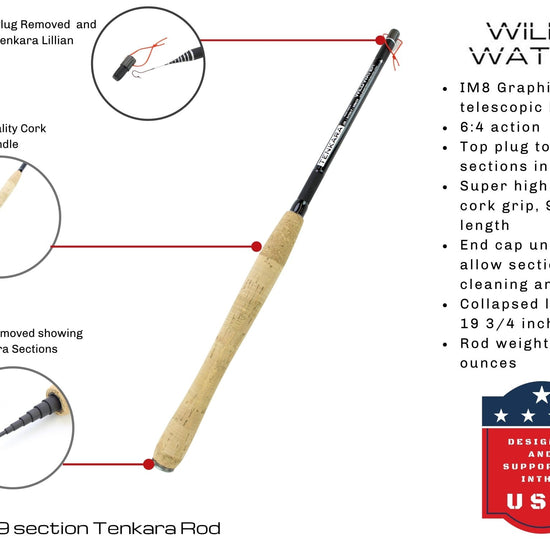 Tenkara Fly Fishing Kit, 12ft Rod | Wild Water Fly Fishing - Hazy Fly Fishing