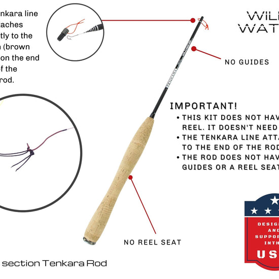 Tenkara Fly Fishing Kit, 6 ft Rod| Wild Water Fly Fishing - Hazy Fly Fishing