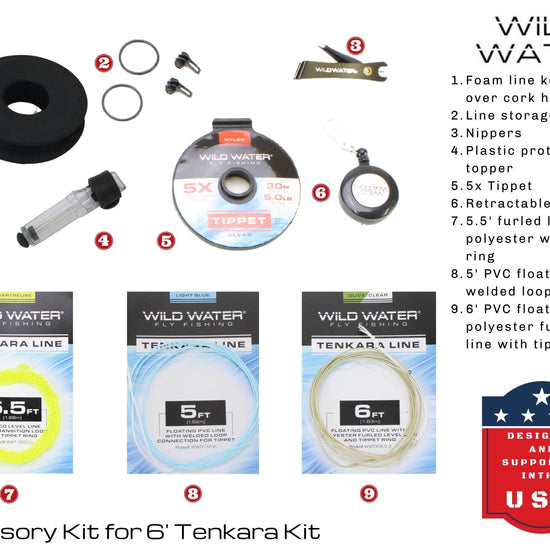Tenkara Fly Fishing Kit, 6 ft Rod| Wild Water Fly Fishing - Hazy Fly Fishing