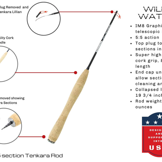Tenkara Fly Fishing Kit, 6 ft Rod| Wild Water Fly Fishing - Hazy Fly Fishing