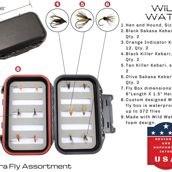 Tenkara Fly Fishing Kit, 6 ft Rod| Wild Water Fly Fishing - Hazy Fly Fishing