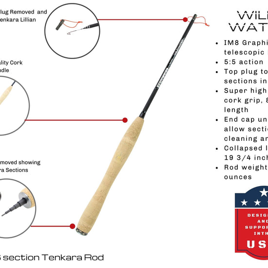 Tenkara Fly Fishing Kit, 8 ft Rod| Wild Water Fly Fishing - Hazy Fly Fishing