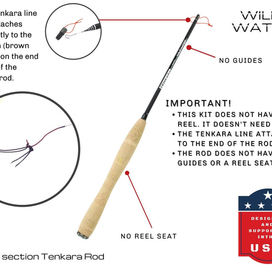 Tenkara Fly Fishing Kit, 8 ft Rod| Wild Water Fly Fishing - Hazy Fly Fishing