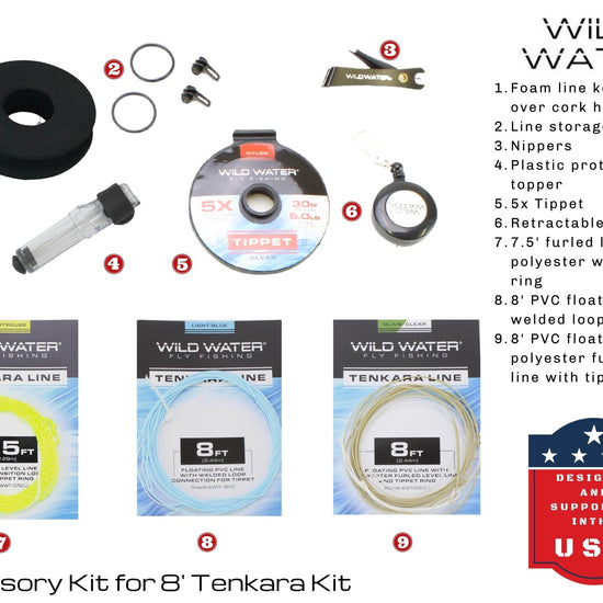 Tenkara Fly Fishing Kit, 8 ft Rod| Wild Water Fly Fishing - Hazy Fly Fishing
