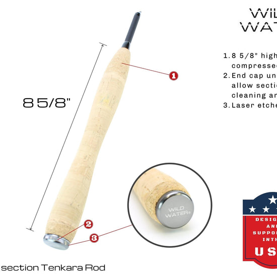 Tenkara Fly Fishing Kit, 8 ft Rod| Wild Water Fly Fishing - Hazy Fly Fishing