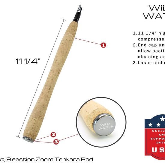 Tenkara Zoom Fly Fishing Kit, 12 - 13ft Rod | Wild Water Fly Fishing - Hazy Fly Fishing