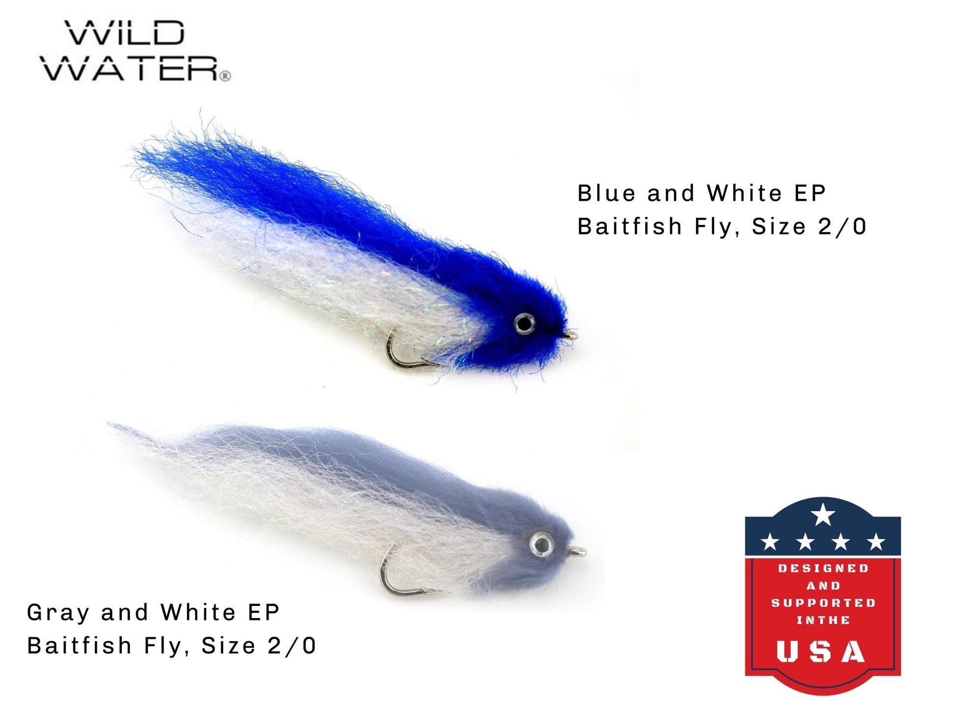 Top Water Baitfish Fly Assortment, 12 Saltwater Flies | Fly Box | Wild Water Fly Fishing - Hazy Fly Fishing